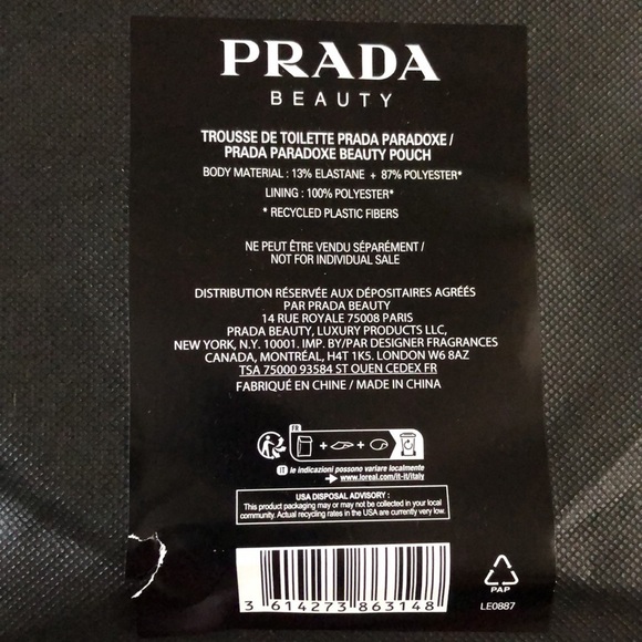 Prada Beauty Triangle Pouch Cosmetic Bag Authentic - Picture 13 of 15